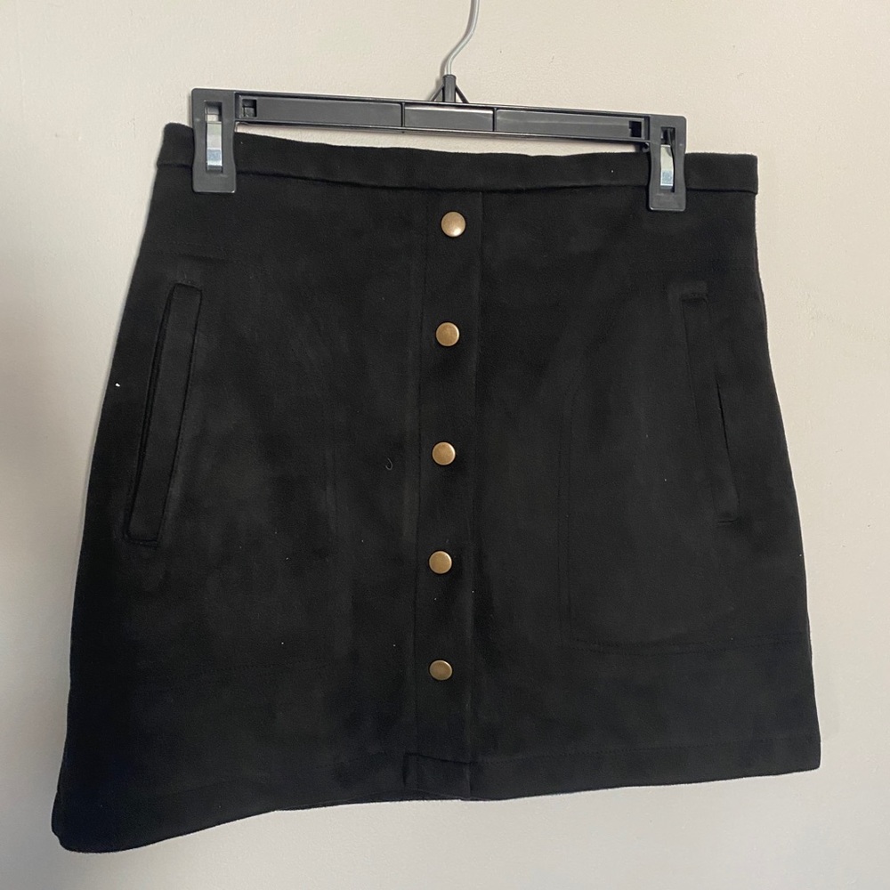 Black Button Down Skirt
